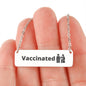 Vaccinated Horizontal Bar Necklace Silver Gold for Daughter Sister Mom Girlfriend