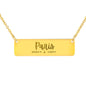 Paris Coordinates Horizontal Bar Necklace