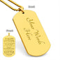 To My Son | Engraved Dog Tag Necklace From Dad