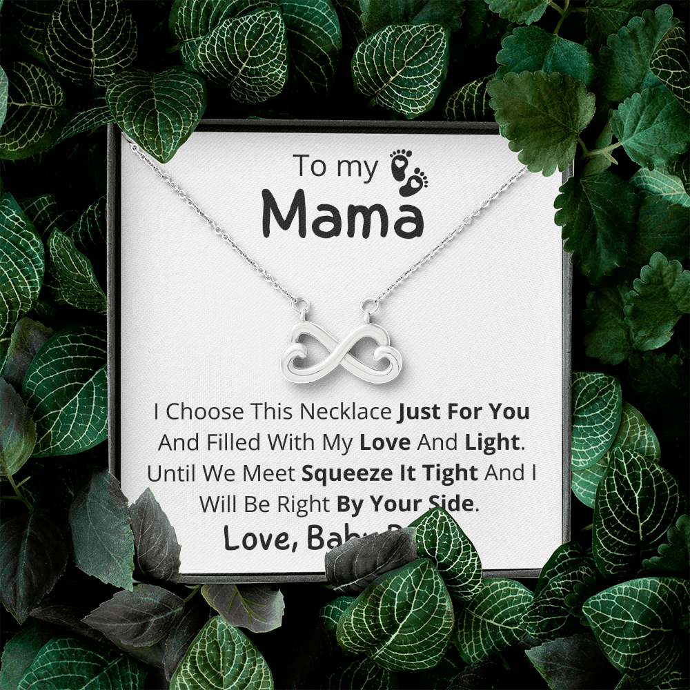 To My Mama, Infinity Heart Pendant Necklace