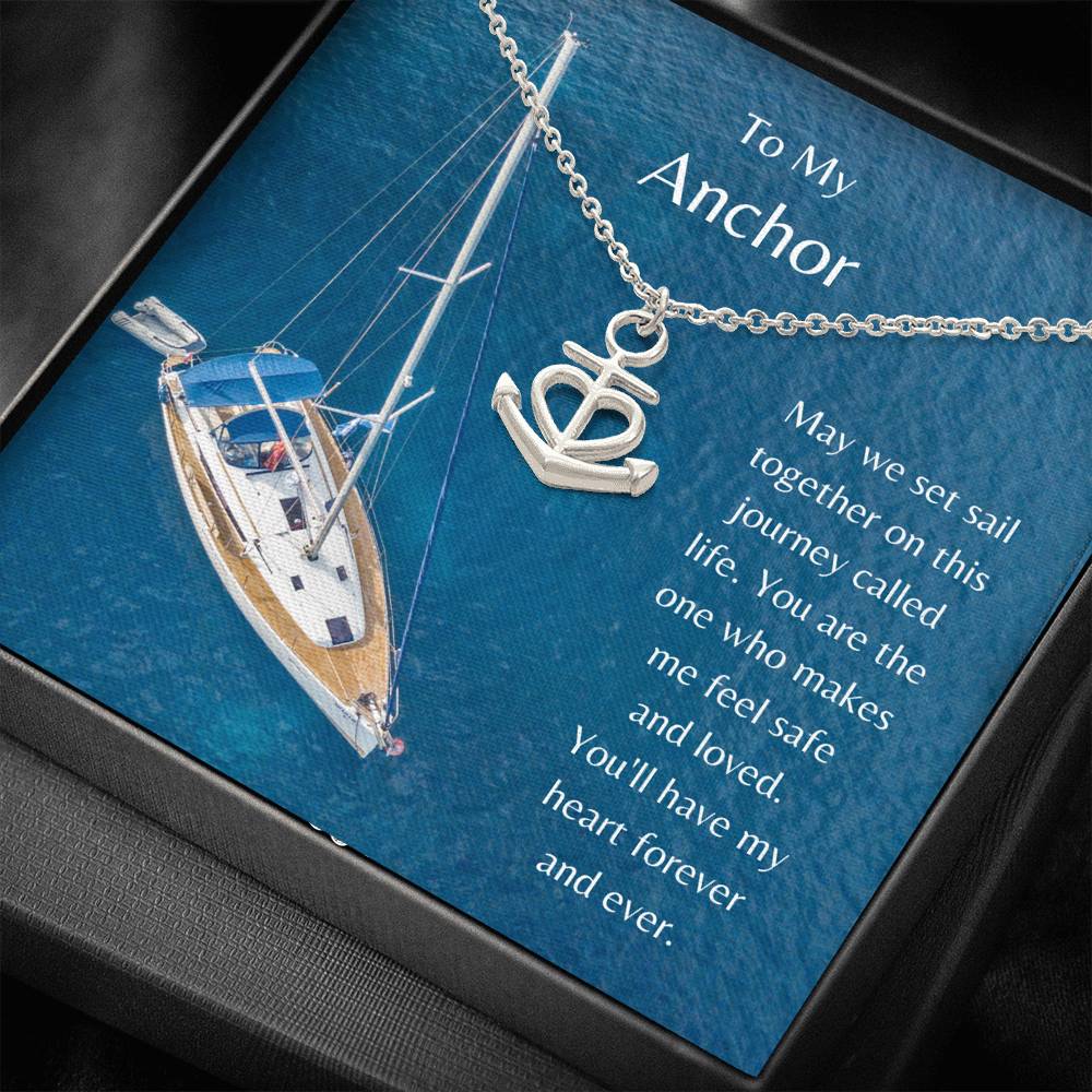 To My Anchor Love Ship Pendant Necklace