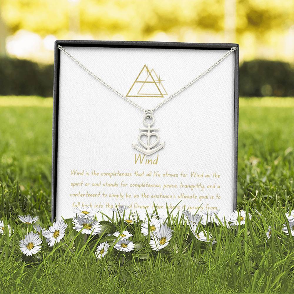 Friendship Wind Element Minimalist Heart Anchor Necklace