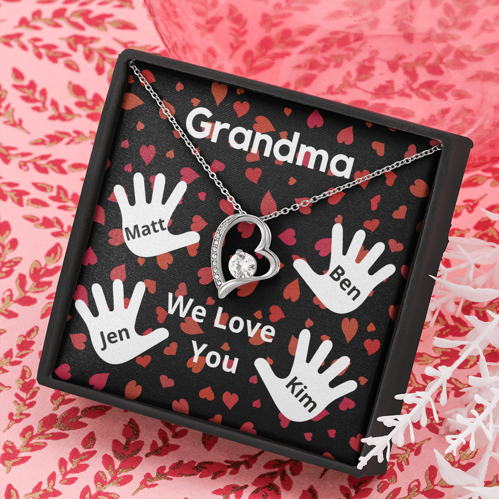Personalized Valentine's Day Gift for Grandma from 4 Grandchildren