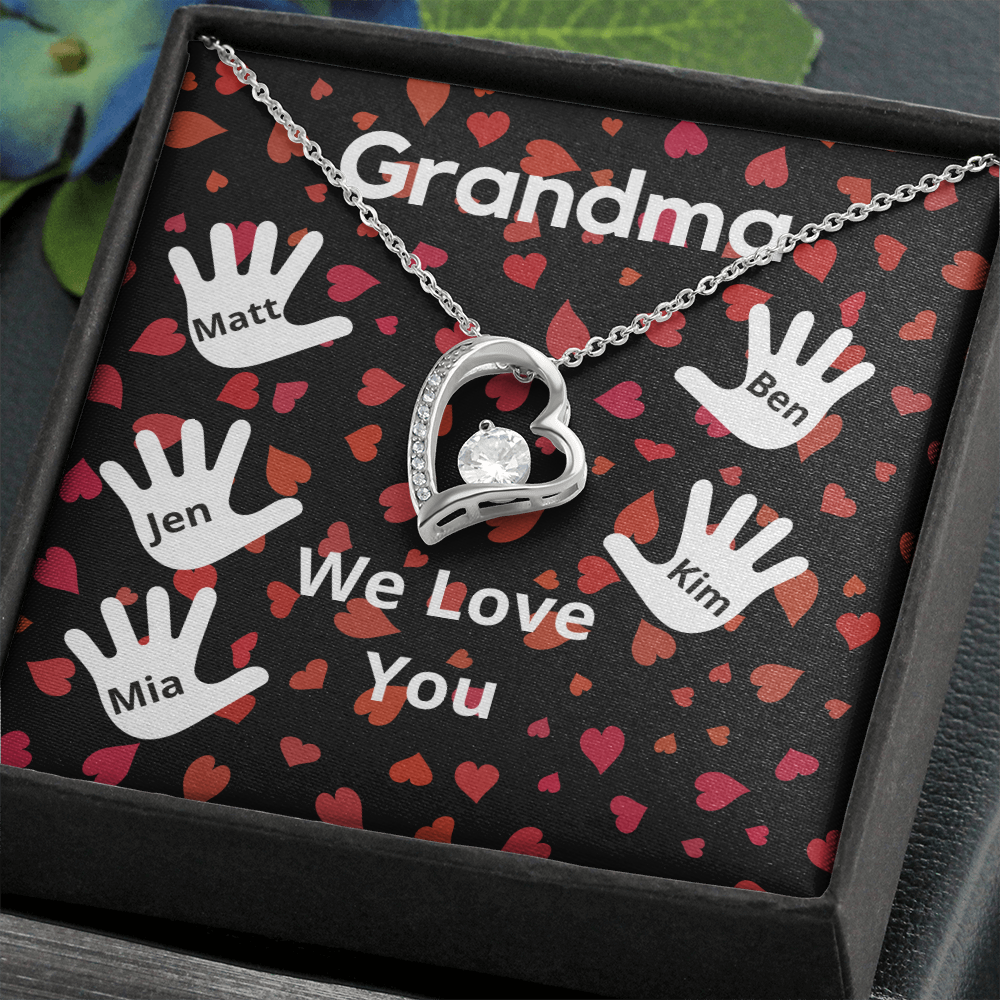 Personalized Valentine's Day Gift for Grandma from 5 Grandchildren