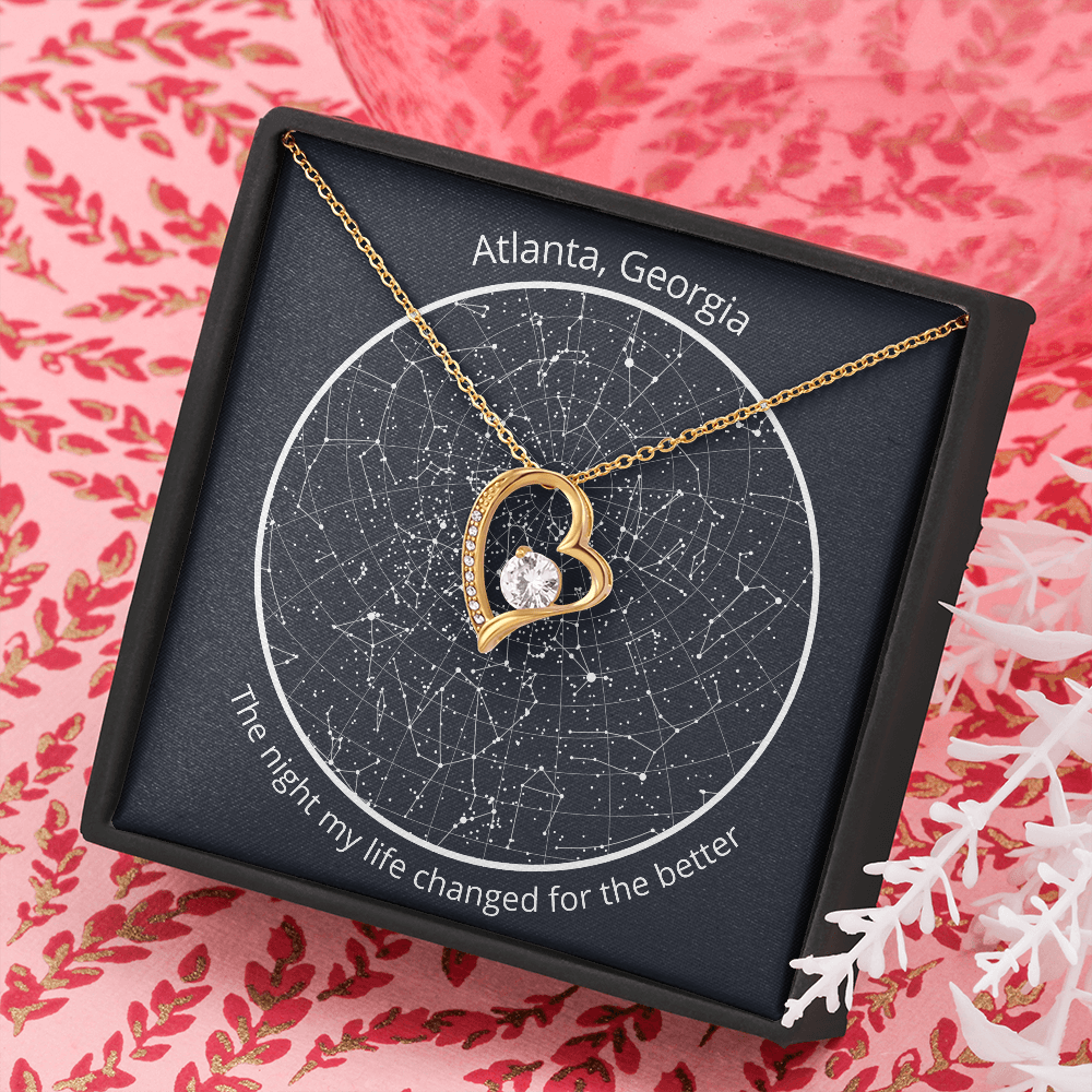 Personalized Celestial Night Sky Pendant Necklace Gift Set