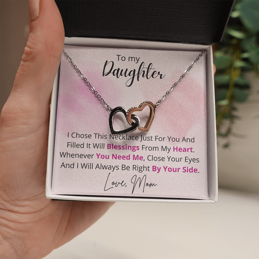 To My Daughter - Valentine's Day Gift From Mom - Two Hearts Intertwined