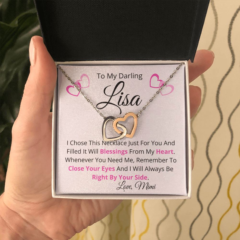 Happy Valentine's Day - Personalized Double Heart Pendant Necklace