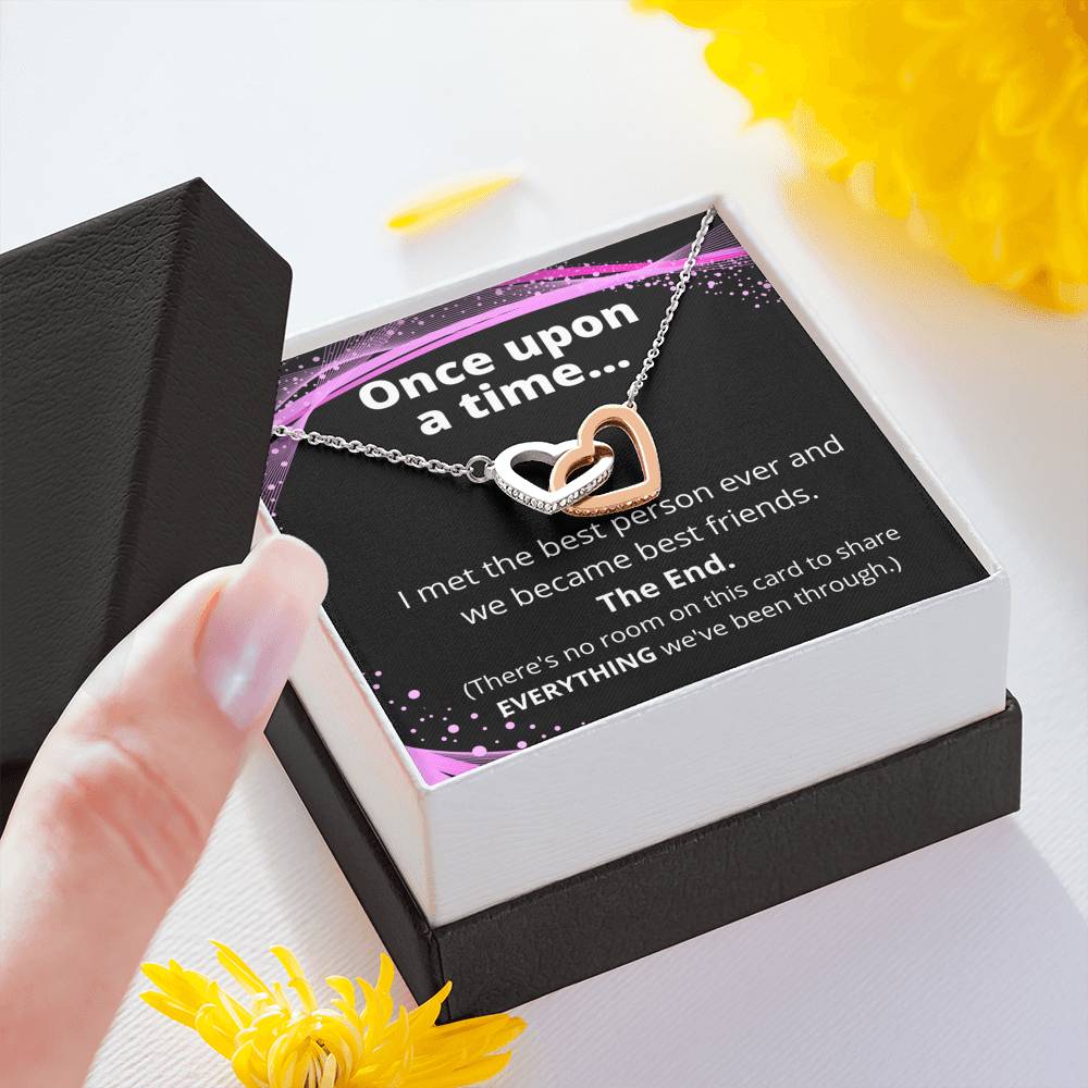 Once Upon A Time - Best Friend Necklace - Custom Message Card