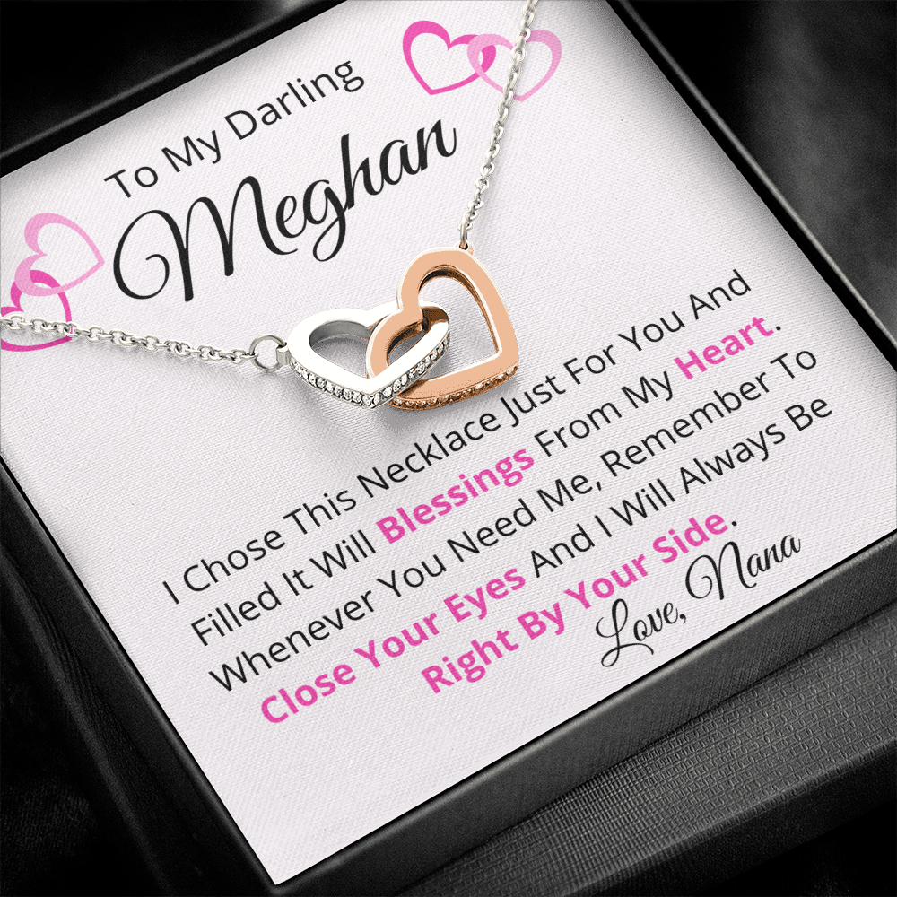 Happy Valentine's Day - Personalized Double Heart Pendant Necklace