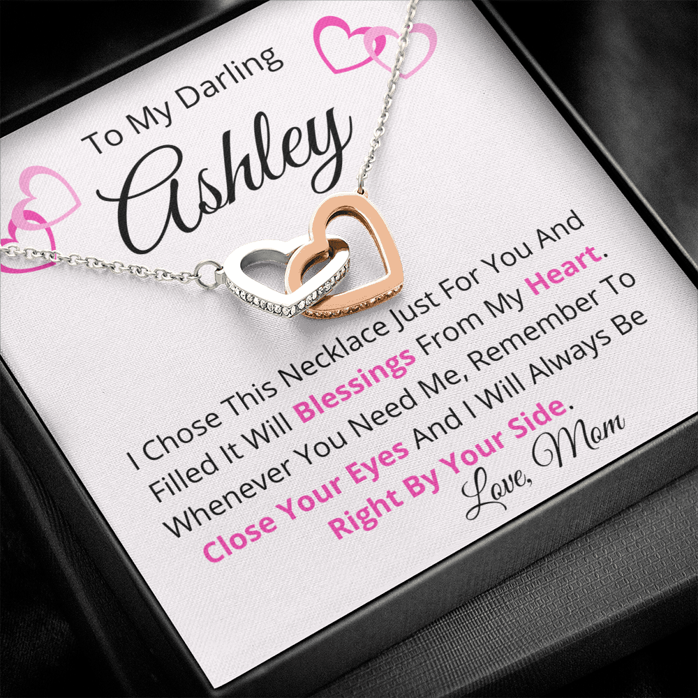 Happy Valentine's Day - Personalized Double Heart Pendant Necklace