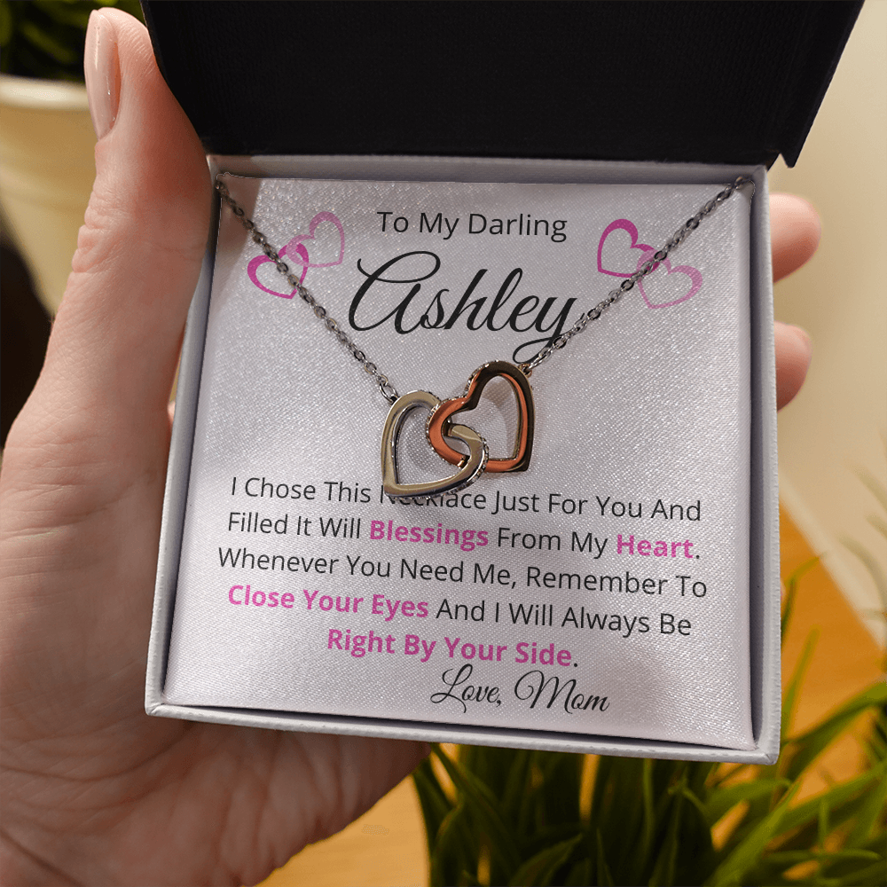 Happy Valentine's Day - Personalized Double Heart Pendant Necklace