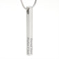 I Believe in You  4 Sided Vertical Stick Bar Necklace