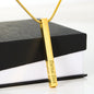 I Believe in You  4 Sided Vertical Stick Bar Necklace
