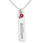 Sagittarius Sister Birthstone Name Necklace