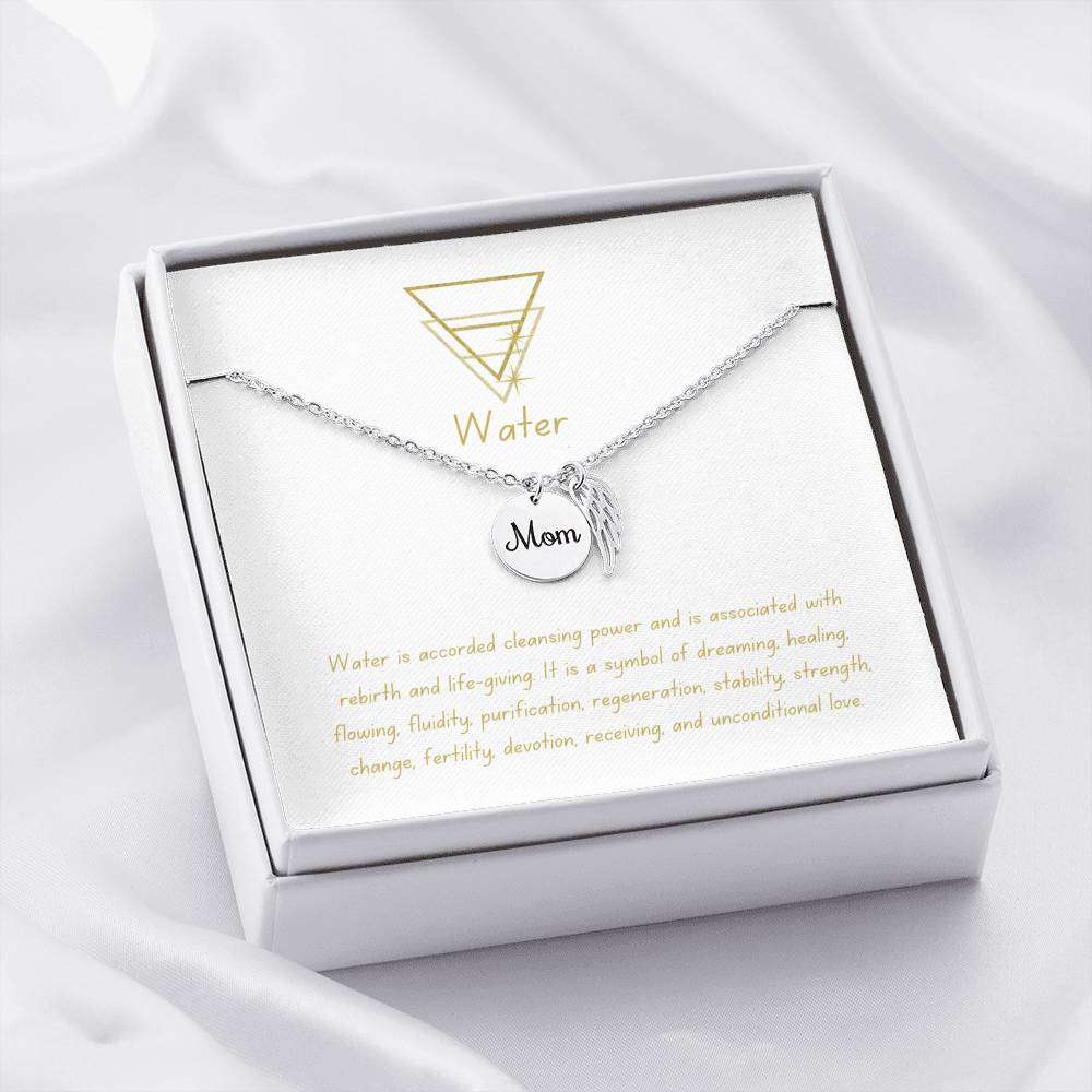 Mom Daughter Element Water Minimalist Necklace Gift