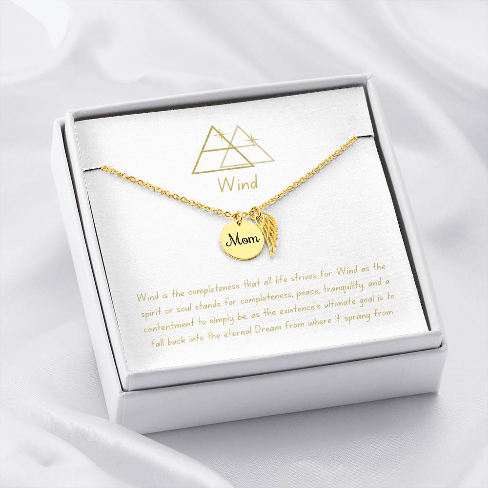 Mom Daughter Element Wind Minimalist Necklace Gift