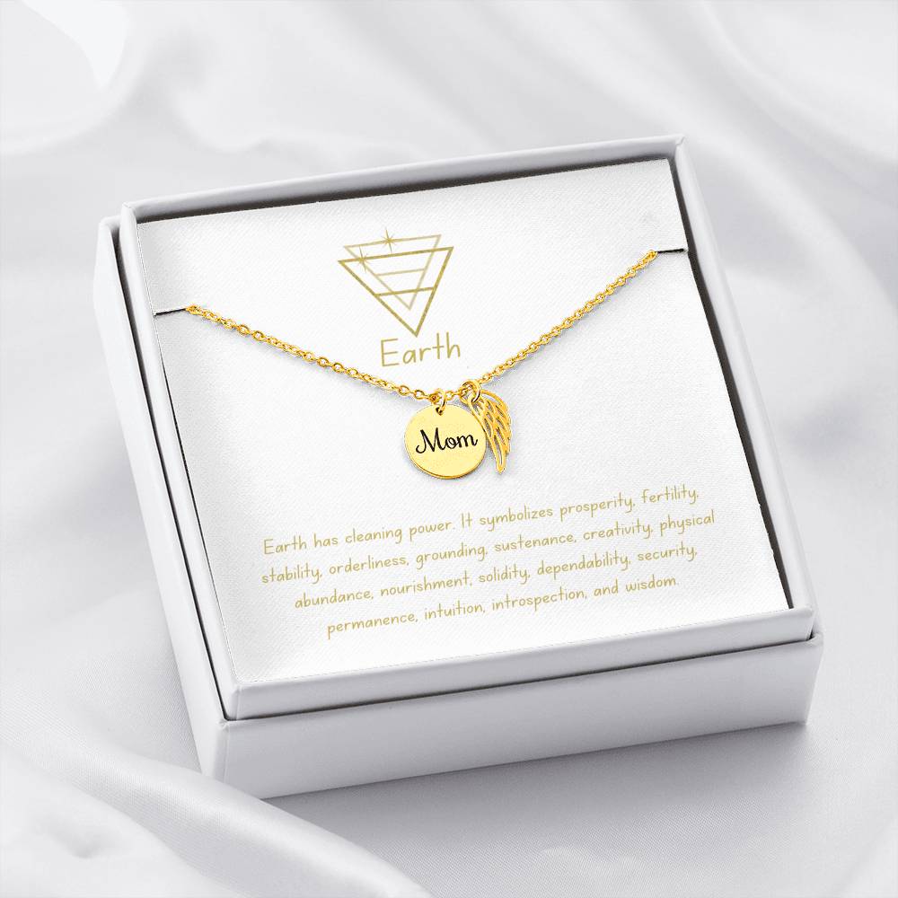 Mom Daughter Element Earth Minimalist Necklace Gift
