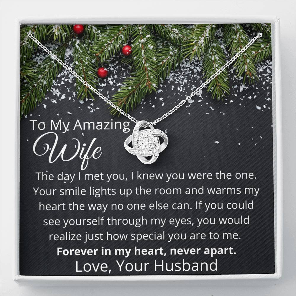 To My Amazing Wife - Pendant Necklace - Holiday Gift Set