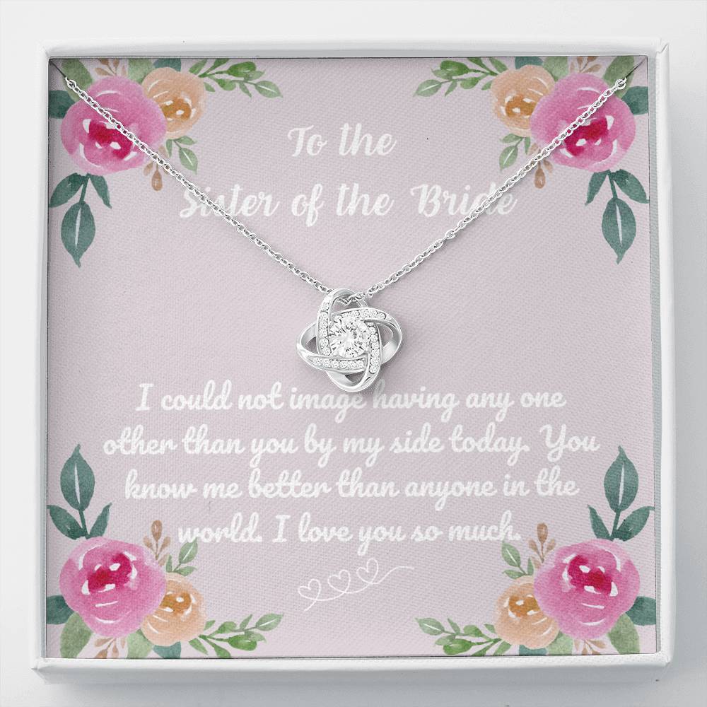Sister of the Bride Pendant Knot Necklace