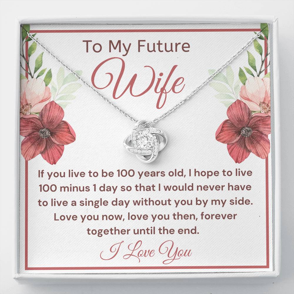 To My Wife, Pendant Necklace for Her, Message Card Gift