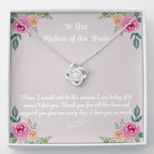 Mother of the Bride Knot Pendant Keepsake Necklace