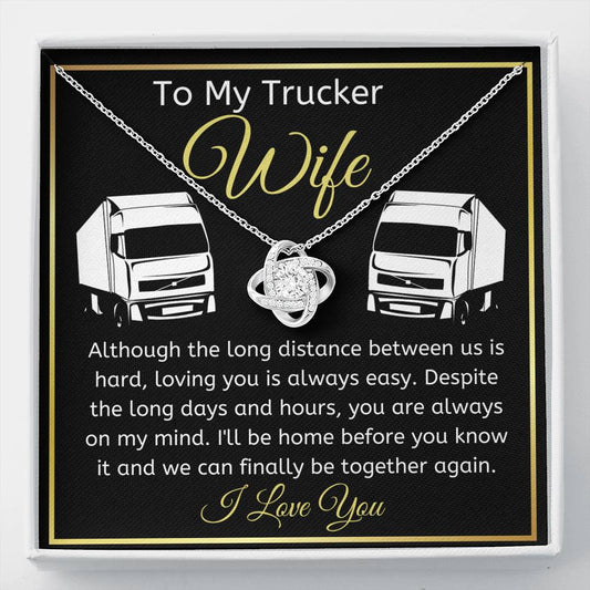 Personalized Gift for Trucker Wife, Gift for Husband to Wife, Custom Message Trucker Wife Card Copy