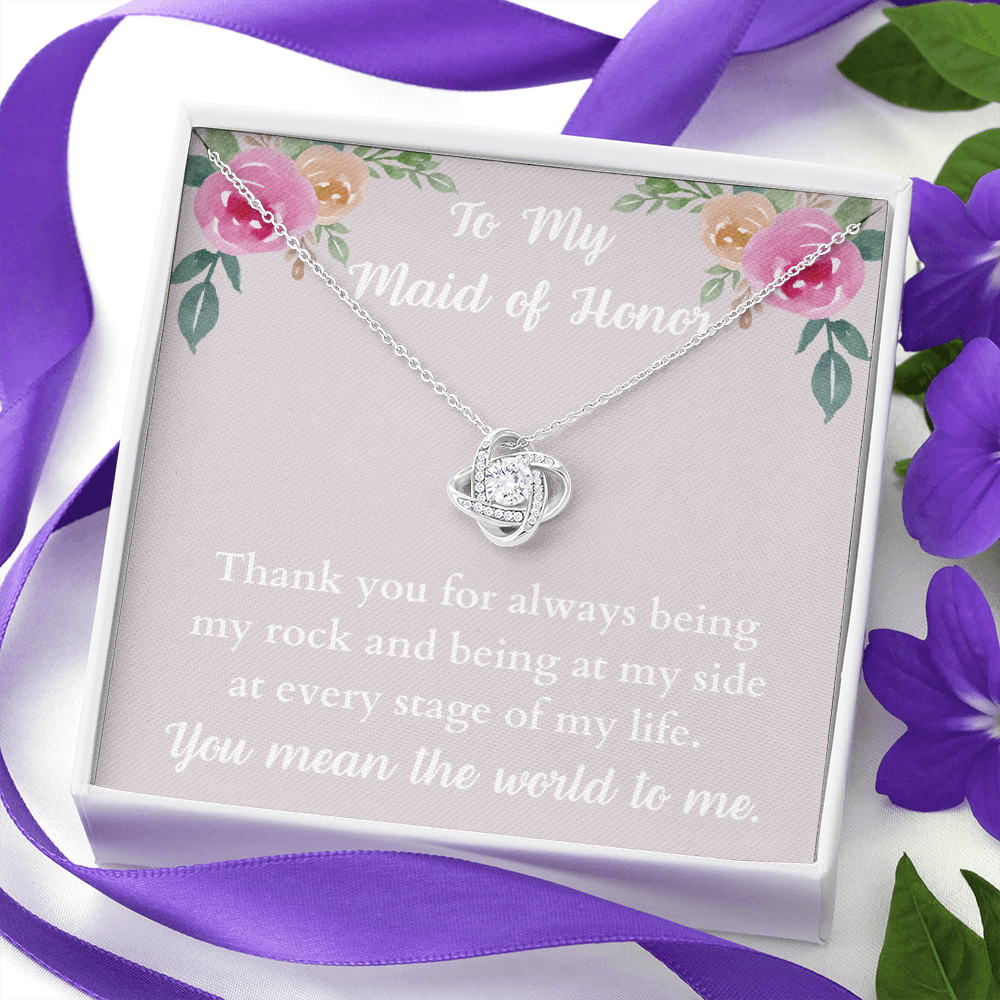 To My Maid of Honor - Pendant Necklace Gift Set