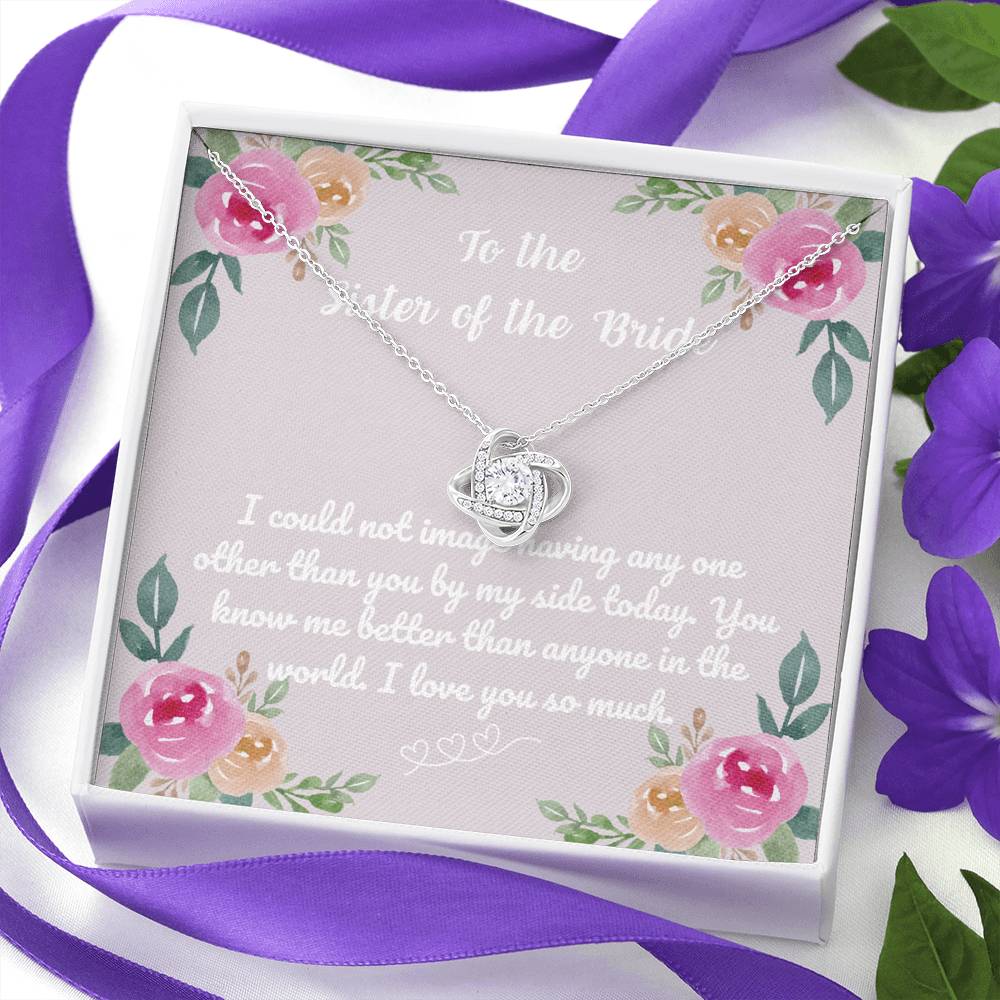 Sister of the Bride Pendant Knot Necklace