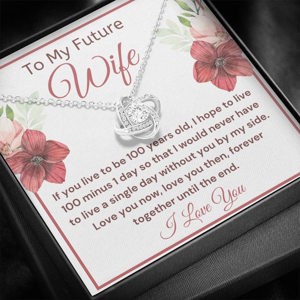 To My Wife, Pendant Necklace for Her, Message Card Gift