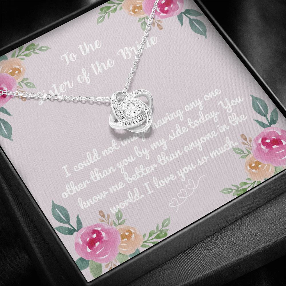 Sister of the Bride Pendant Knot Necklace