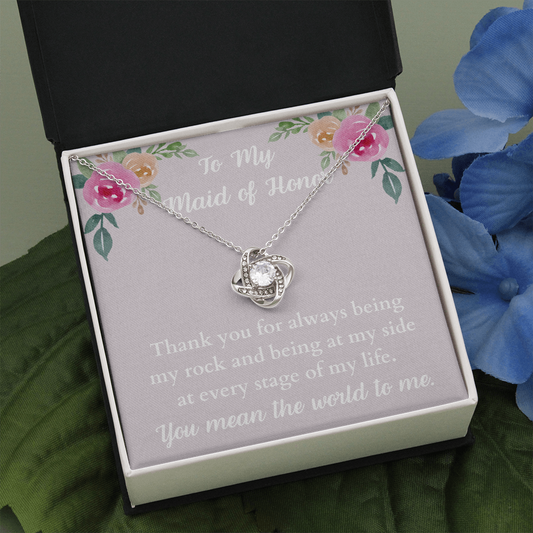 To My Maid of Honor - Pendant Necklace Gift Set