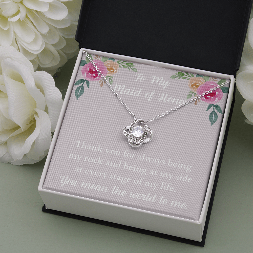 To My Maid of Honor - Pendant Necklace Gift Set