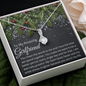 To My Girlfriend Necklace, Christmas Gift from Boyfriend, Personalized Jewelry Gift Box, Holiday Jewelry, Christmas Necklace