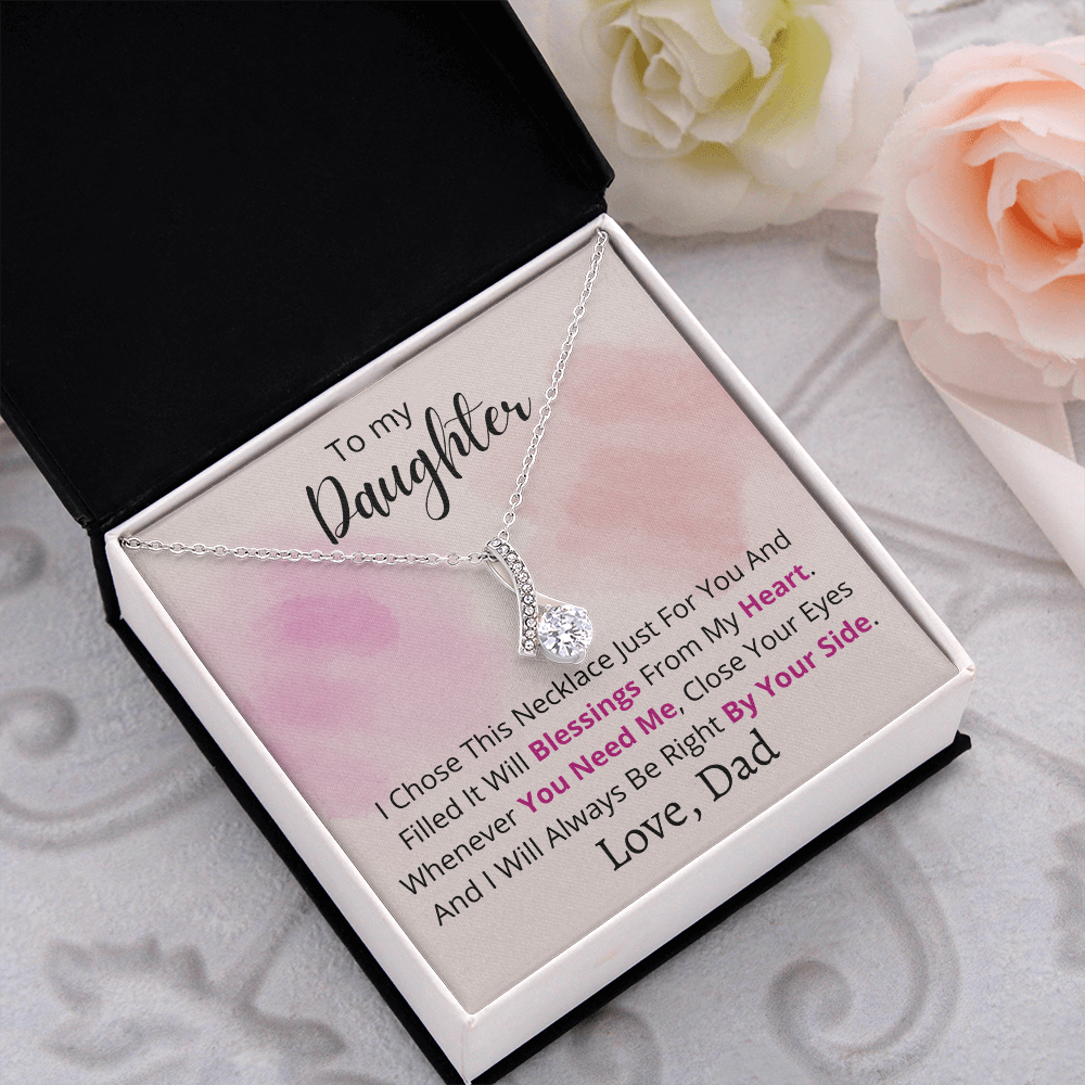 To My Daughter - Jewelry Necklace Gift Set - From Dad