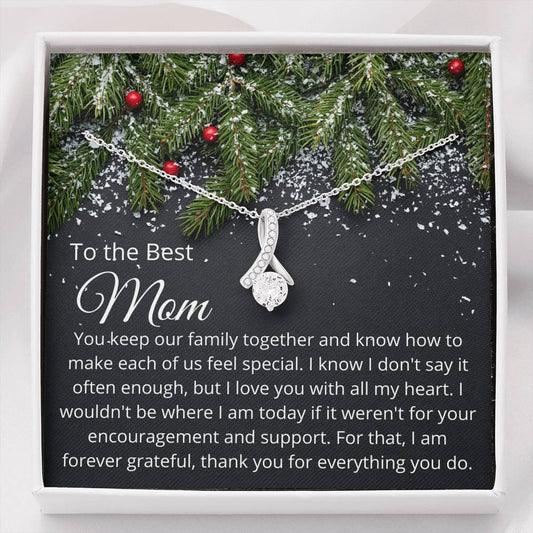 To the Best Mom - Christmas Gift - Pendant Necklace Gift Set