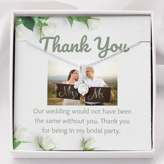 Thank you Bridal Party Gift Alluring Pendant Necklace Maid of Honor Bridesmaid Gift