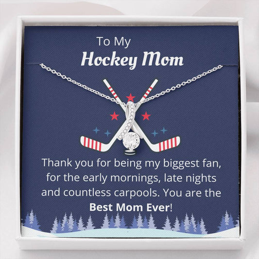 Hockey Mom Necklace Message Card, Skating Gift for her, Outdoors, Gift for Mom