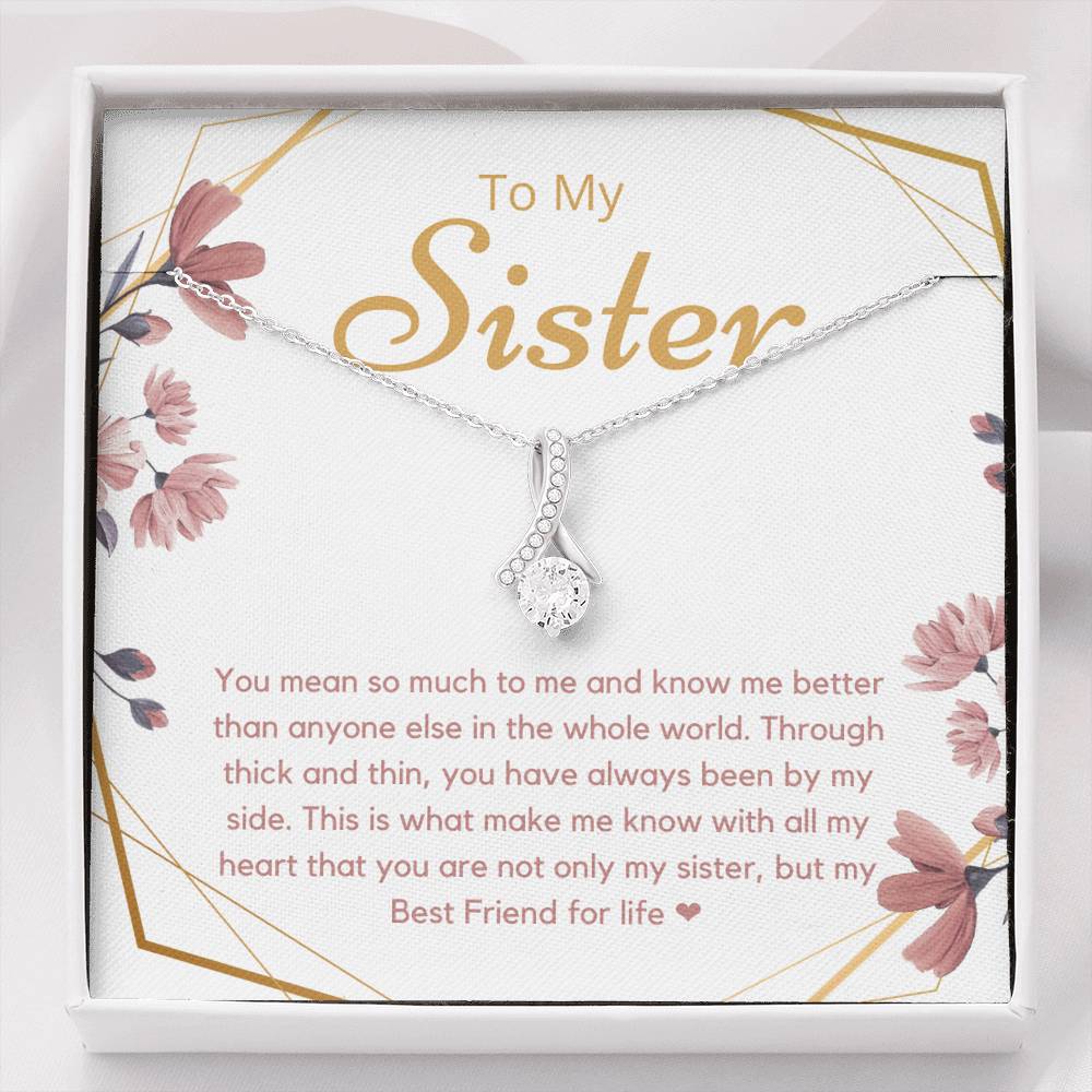 To My Sister Pendant Necklace, Best Friend Gift, Soul Sister Jewelry