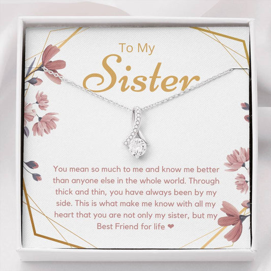 To My Sister Pendant Necklace, Best Friend Gift, Soul Sister Jewelry