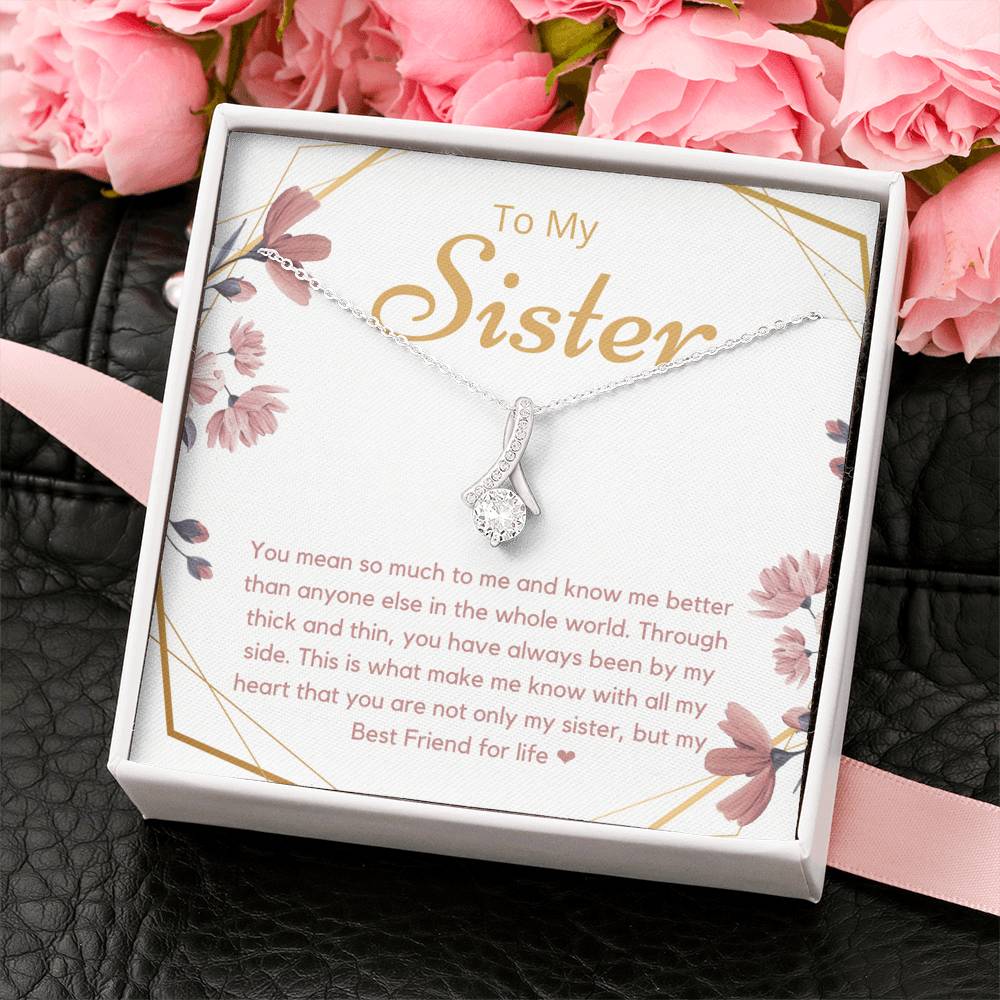 To My Sister Pendant Necklace, Best Friend Gift, Soul Sister Jewelry
