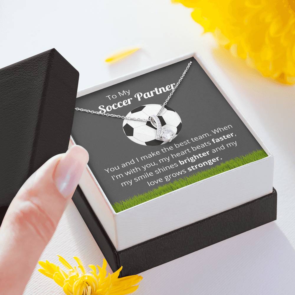 Soccer Partner Necklace Message Card, Skating Gift for her, Outdoor Lovers Gift, Customer Message from Him