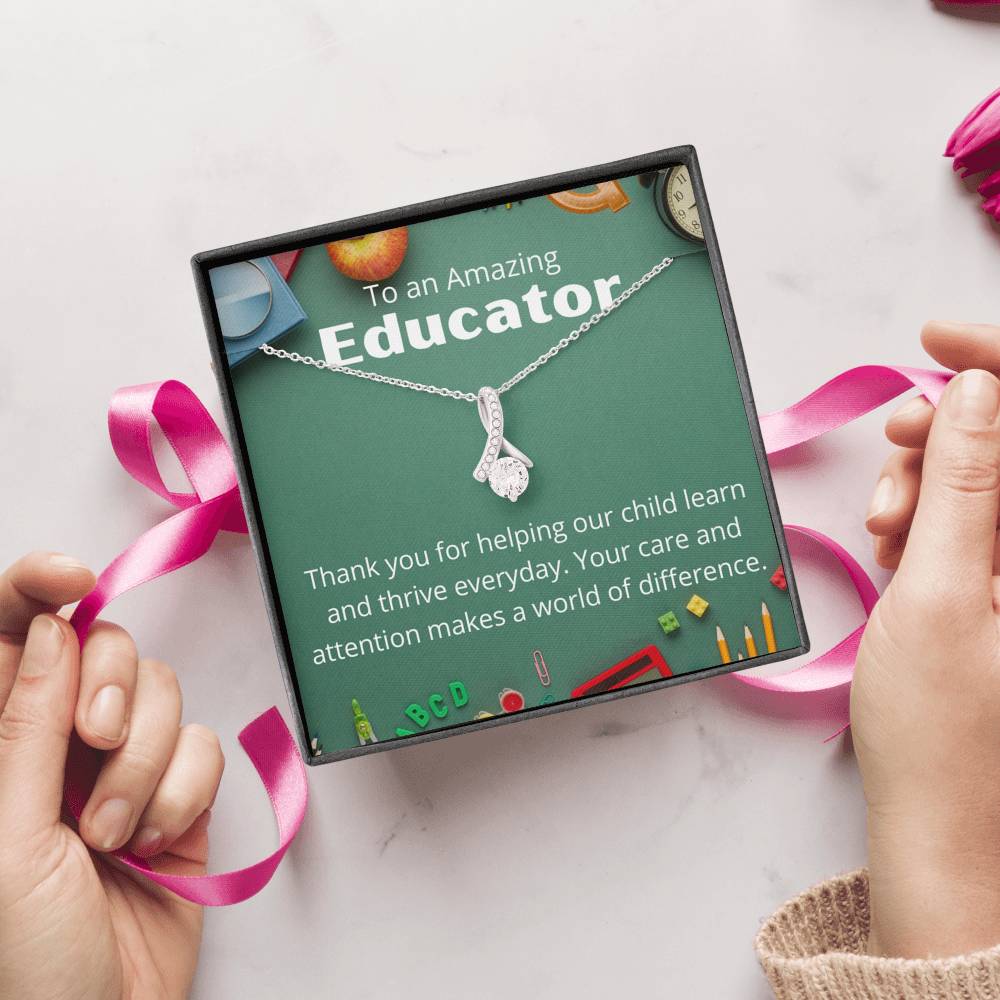 To An Amazing Educator - Gift Set - Pendant Necklace Gift