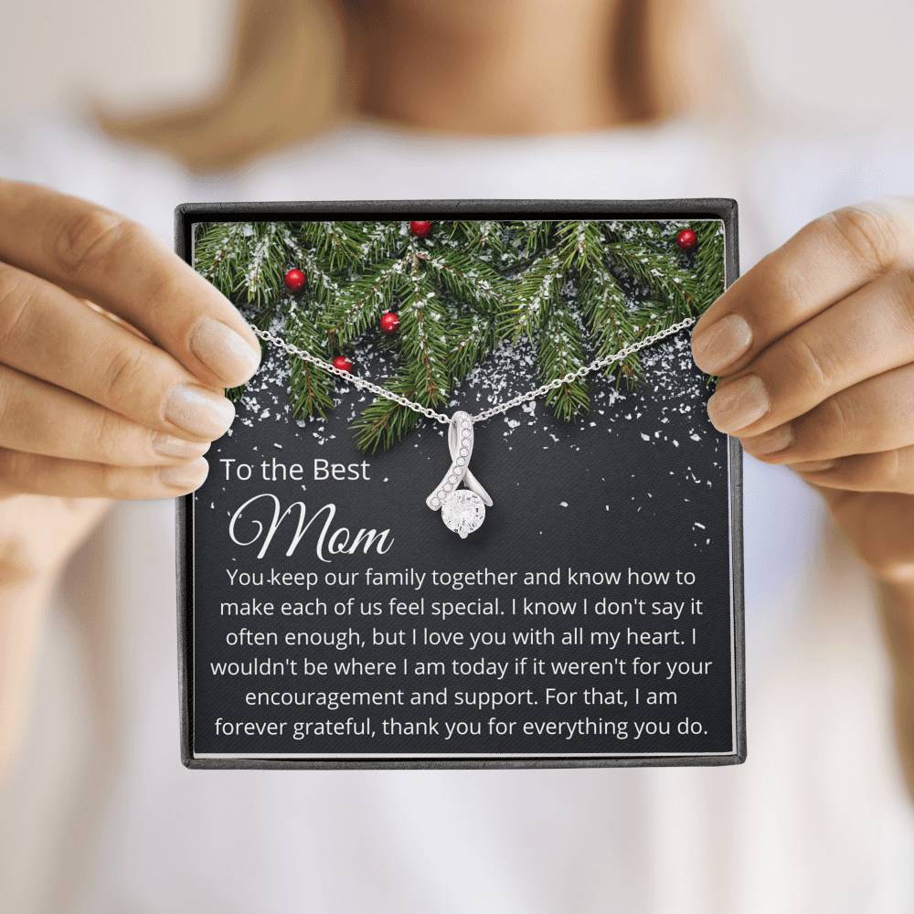 To the Best Mom - Christmas Gift - Pendant Necklace Gift Set