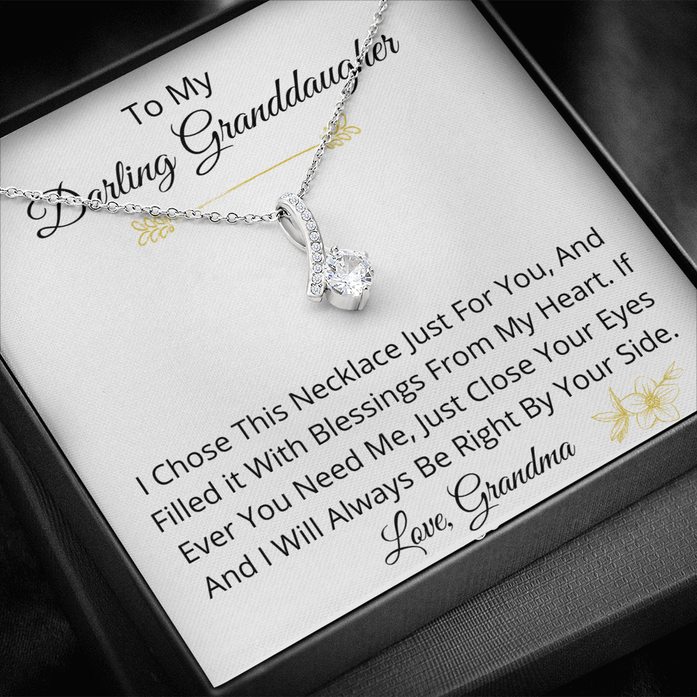 To My Darling Granddaughter - Pendant Necklace - Gift From Grandmother