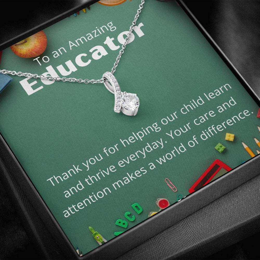 To An Amazing Educator - Gift Set - Pendant Necklace Gift