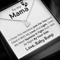 To My Mama Heart Pendant Gift Set, Personalized Baby Shower Mother's Day Gift