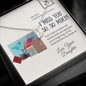 Postcard Message Card for Mom, Gift from Daughter to Mom, Message Card Heart Pendant Necklace, I Miss You Gift, I Miss Mom Present, Custom