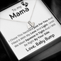 To My Mama Heart Pendant Gift Set, Personalized Baby Shower Mother's Day Gift