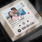 Scannable Custom Spotify Code Message Card with Heart Pendant Necklace, gift for friend, girfriend