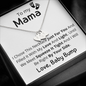 To My Mama Heart Pendant Gift Set, Personalized Baby Shower Mother's Day Gift